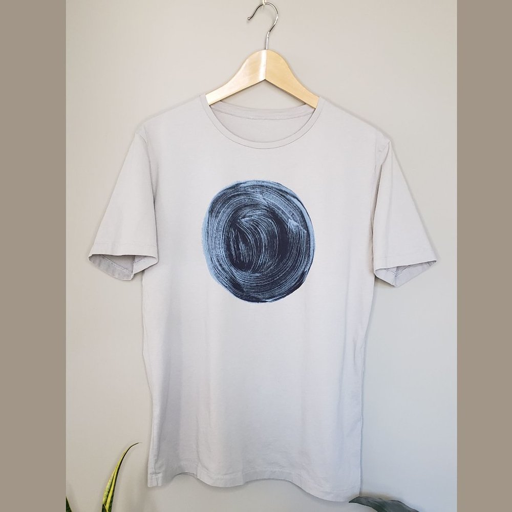 COS Brush Circle Printed Men's T-Shirt - Medium